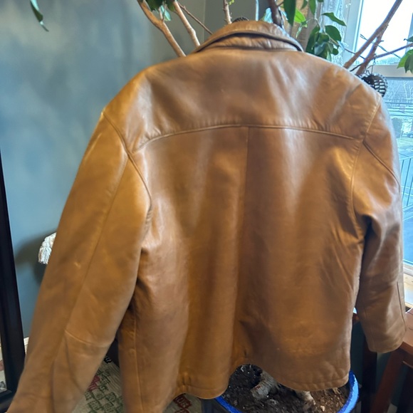 Vintage 90’s Men’s Leather Tan Jacket, size medium - Picture 4 of 5